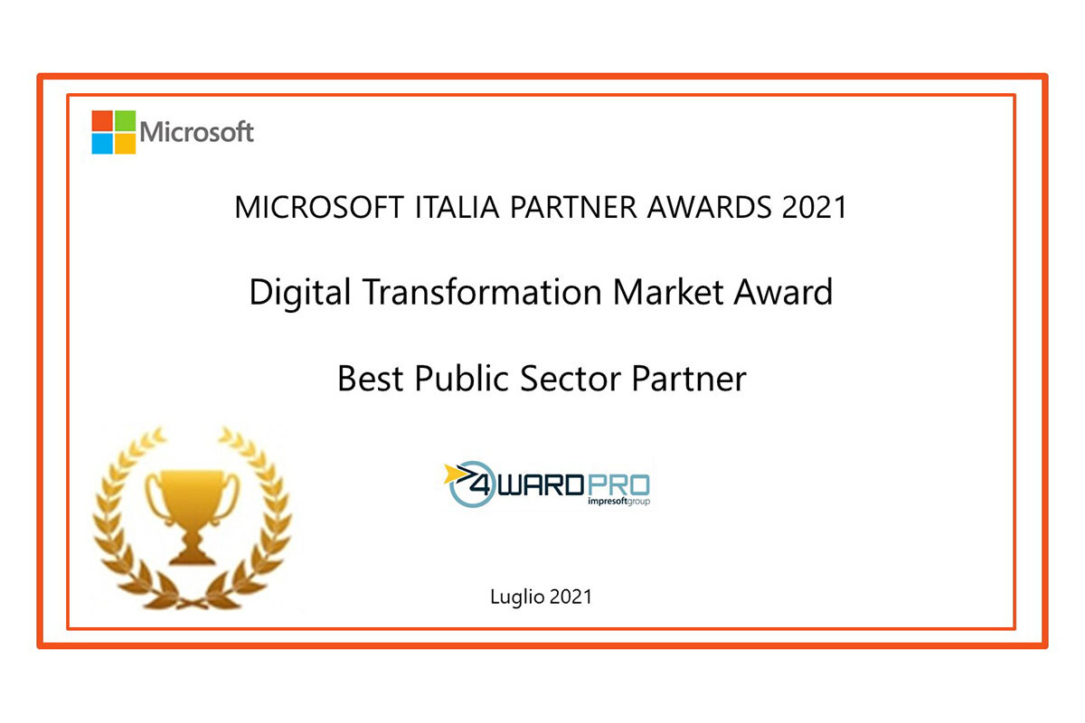 Microsoft Best Public Sector Partner Award 2021